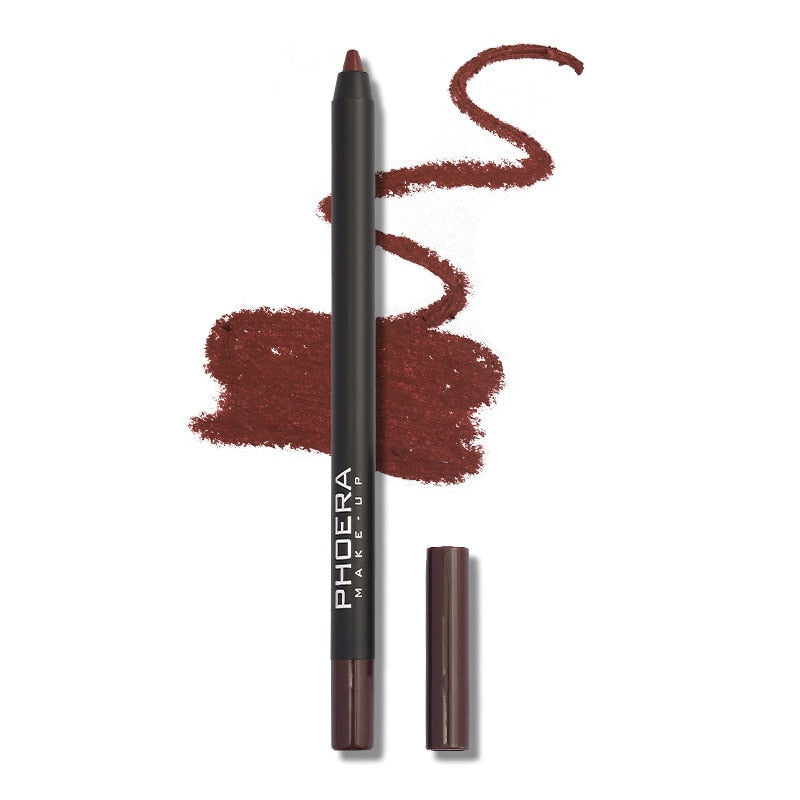 PHOERA Waterproof Matte Lipliner Pencil 12Color