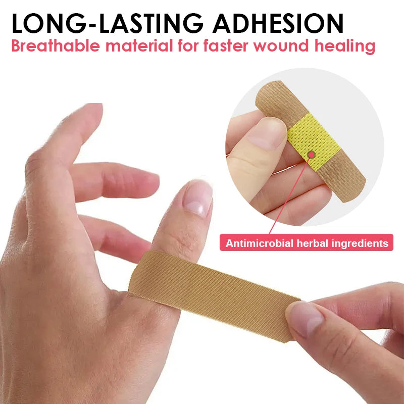 50pcs Band-Aid Wound Care Hemostasis Plaster Breathable Herbal Medical Sterile Adhesive Bandage Adhesive Tape Band Aid A1557