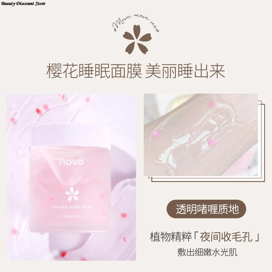 Natural Flower Petals Sleeping NOVO Facial Mask Moisturizing Skin Summer Ice Mask