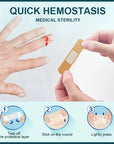 100pcs Band-Aids Waterproof Breathable Plaster Wound Hemostasis Sticker Band Aid Disposable First Aid Bandage Medical Gauze A276