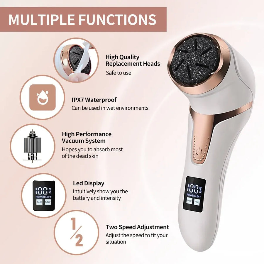 Electronic Foot Files Portable Electric Foot Callus Remover Foot Care Tool for Dead Hard Skin