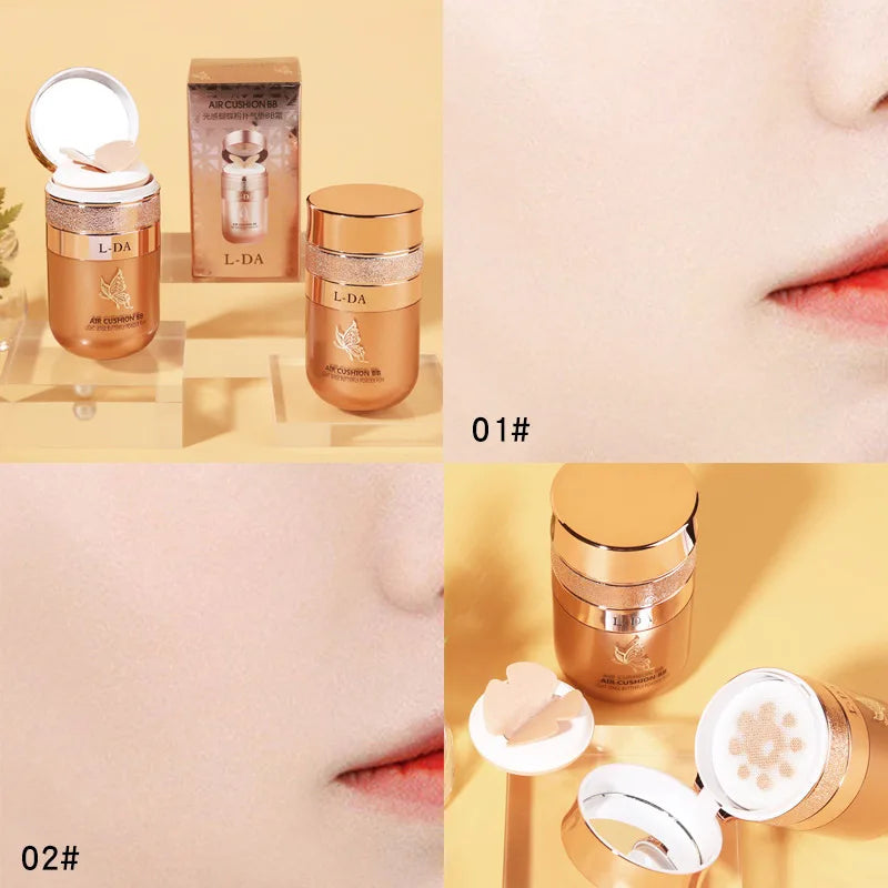 Butterfly Air Cushion BB Cream Lasting Powder Puff  Waterproof Makeup