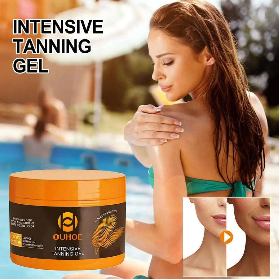 150g Brown Tanning Gel Natural Tanning Accelerator Cream For Outdoor Sun Dark Tanning Body Skin Care R9P1