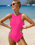 Backless Ruffled Sexy Swimwear Women Swimsuit High Cut Monokini One Piece Bathing Suits Bikini