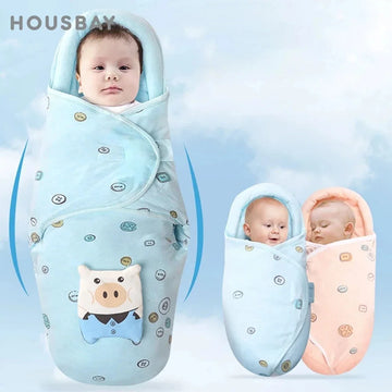 0-6 Months Baby Sleeping Bag: Newborn Head Shaping Neck Protector Design, Baby Wrap Blanket Anti-Startle Cocoon, 1 Tog Baby Swaddle