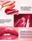 12Pcs/Set Liquid Lipstick Lip Gloss Mirror Makeup Lip Glaze Watery Transparent Jelly Maquiagem Silky Shimmery Korean Party Club