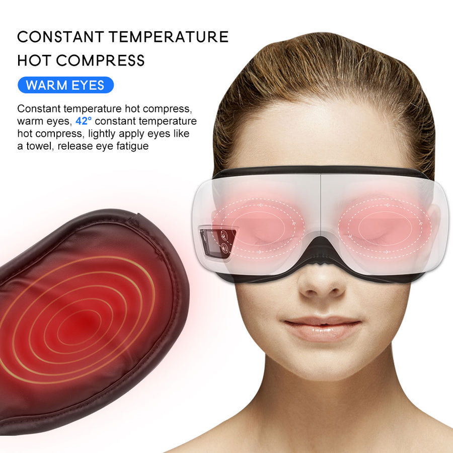 Smart Eye Massager with Heating and Bluetooth Music 6D