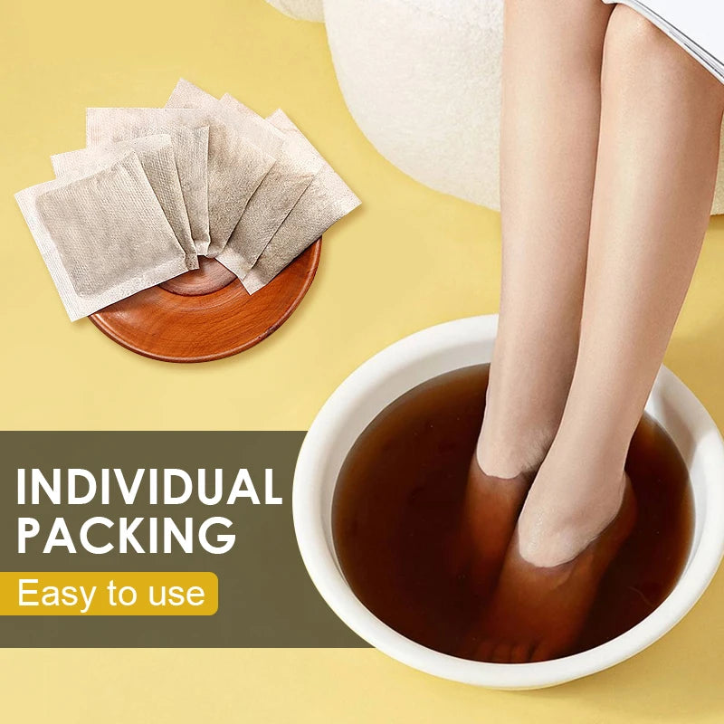 10pcs=1bag Herbal Foot Soak Bag, Sichuan Pepper Wormwood Foot Bath Bag Improve Blood Circulation Relax Body Spa Product W027