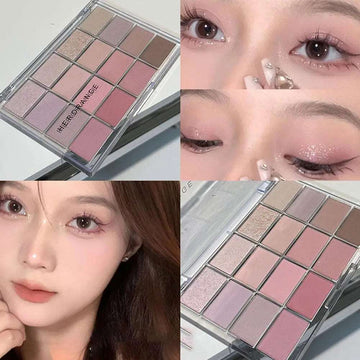 16 Color Eye Shadow Palette Glitter Pearl Matte Eyeshadow Palette Pink Long Lasting Korean Low Saturation Earth Color Makeup New