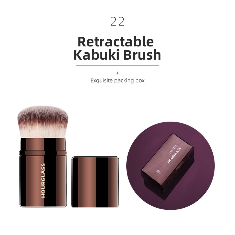 Hourglass Retractable Double-Ended Lip Makeup Brushes