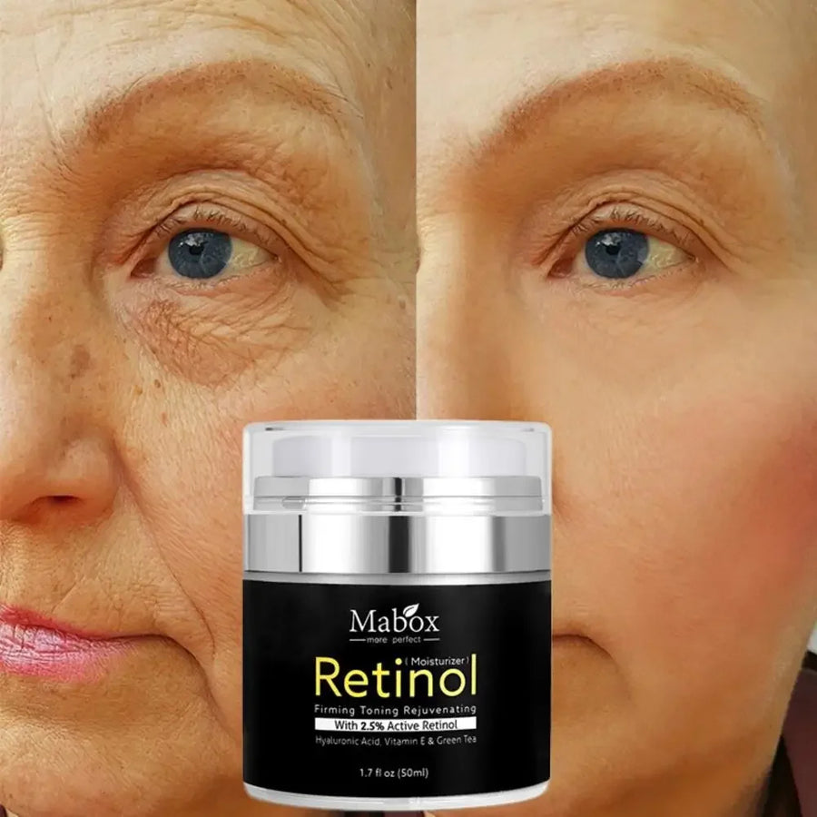 Mabox Retinol Face Cream Hyaluronic Acid AntiAging Remove Wrinkle Vitamin E Cream 50ml