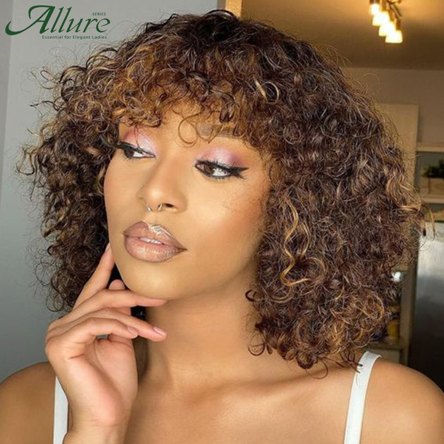 Natural ALLURE Curls with a Jerry Curly Wig With Bangs