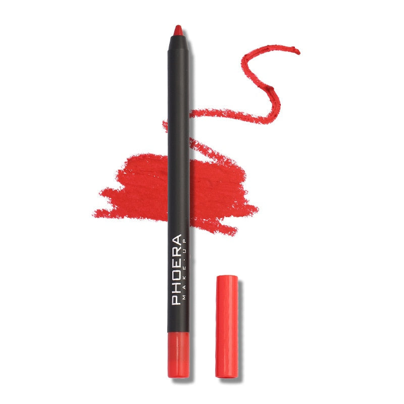 PHOERA Waterproof Matte Lipliner Pencil 12Color