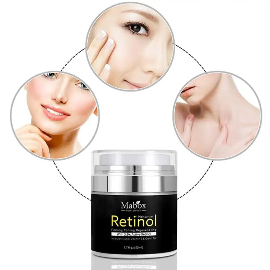 Mabox Retinol Face Cream Hyaluronic Acid AntiAging Remove Wrinkle Vitamin E Cream 50ml