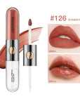 Kiko Double Head Lip Glaze Long Lasting Lip Gloss with Top Coat Color 6