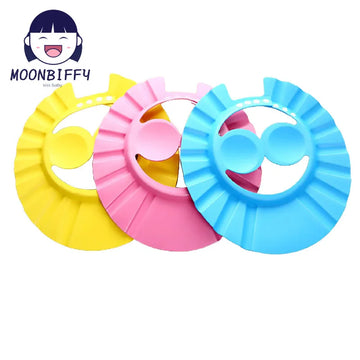 Adjustable Baby Shower Caps: Waterproof Shampoo Hat for Child Kids, Boys, Girls - Visor Caps for Wash Hair Bath Shield with Ear and Eye Protection