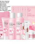 Sakura Green Tea Skin Care Kit Korean Cosmetic Set