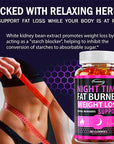 Women's Nighttime Fat Burner Weight Loss Vegetable Capsule Natural Ingredients 60 Gummies