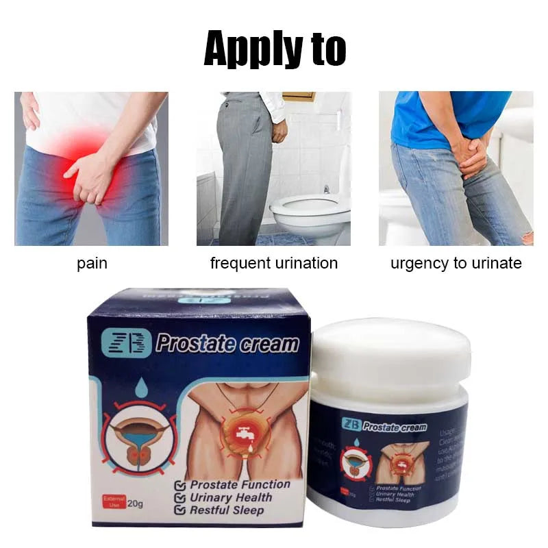 ZB 20g Prostatitis Treatment Ointment Prostatic Plaster Urethritis Recovery Cream Man Urological Prostate Funtion Health Care