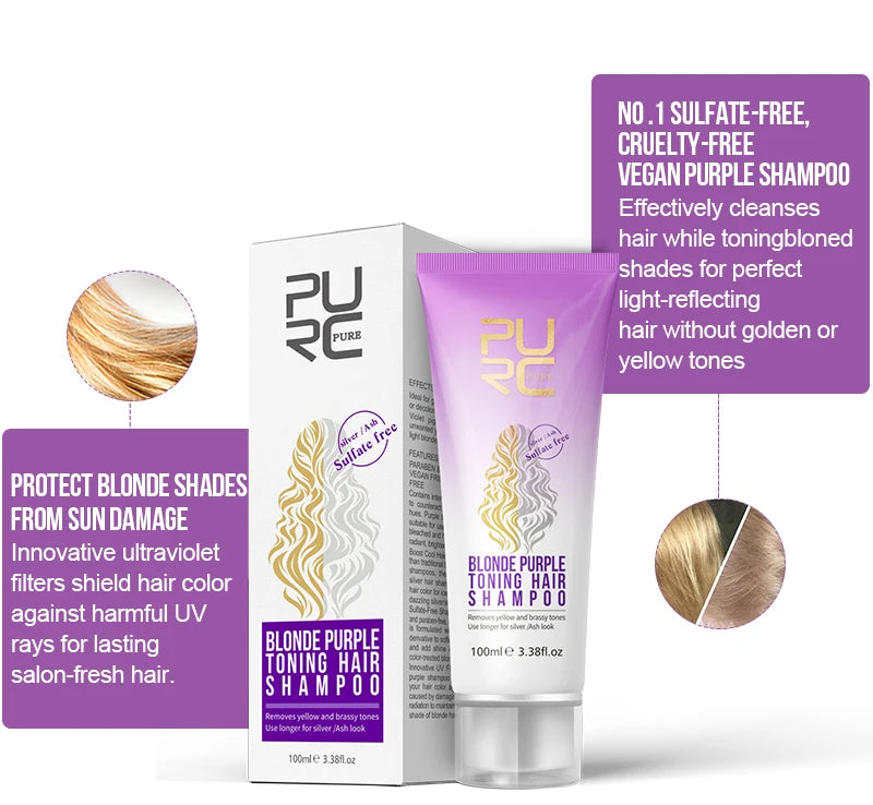 PURC  Blonde Purple Toning Hair Shampoo