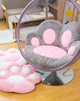 Chair Cushions Cute Cartoon Cat Paw Shape Plush Seat Cushions for Home Office Hotel Cafe Circular Cushion Home Decorations Gift