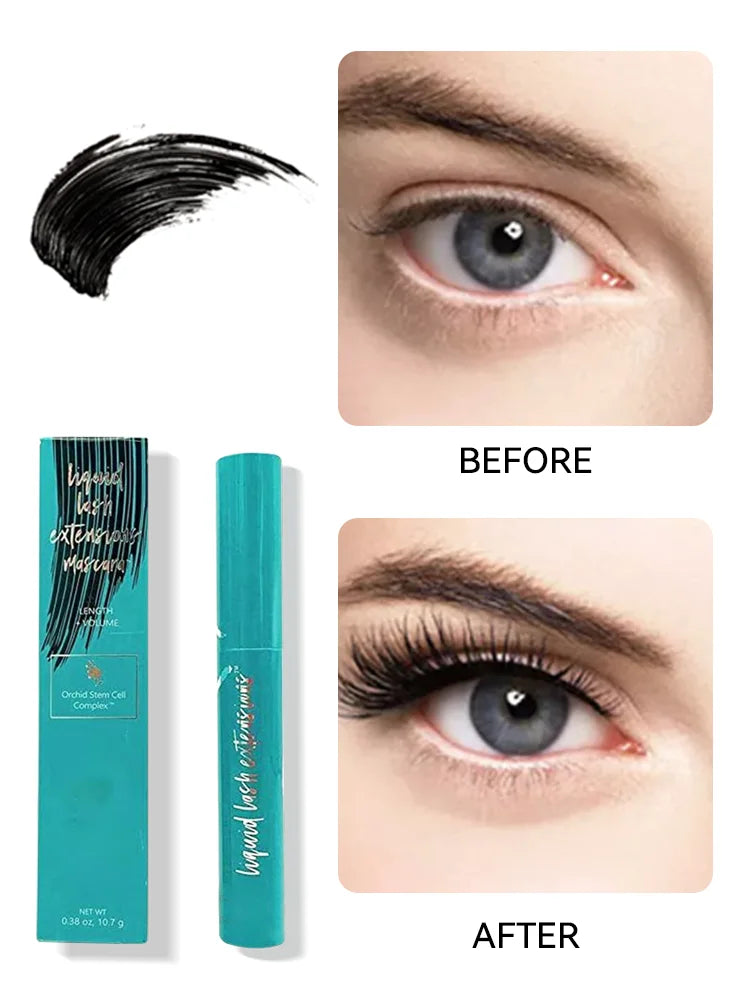 Kapomi Mascara Waterproof Liquid Natural Quick Drying Fiber Base Serum Black