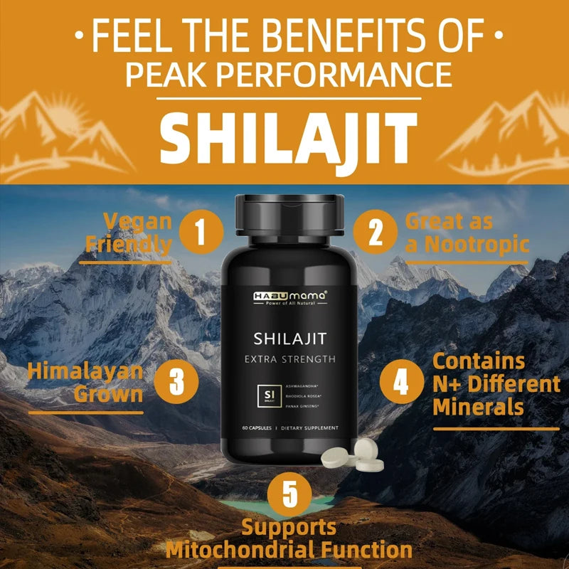 Powerful High Purity Shilajit Mineral Supplements Natural Organic Shilajit Erection Pill Improve Performance and Increase Size