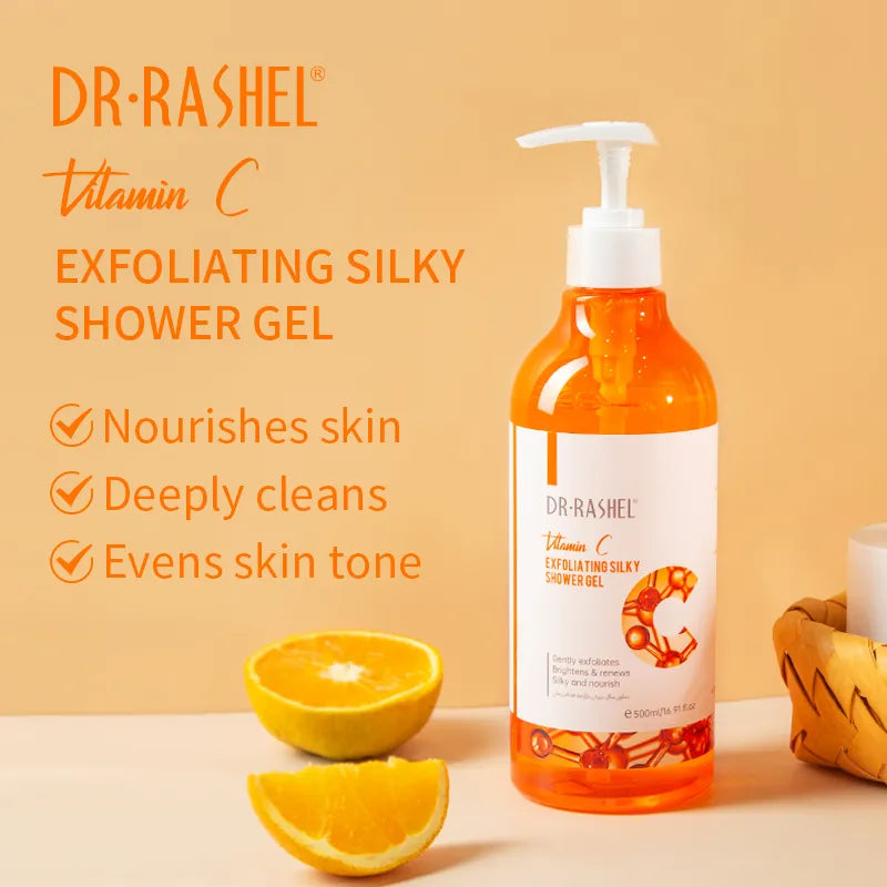 DR.RASHEL Vitamin C Exfoliating Shower Gel  Gently Cleanses Skin 500ml