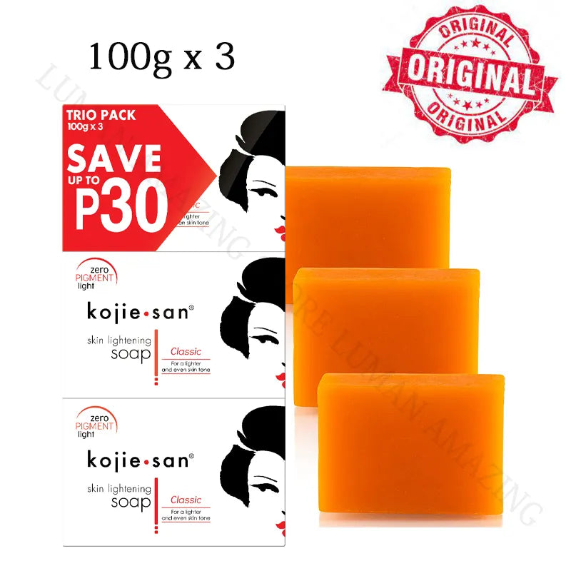 KOJIE SAN FACE & BODY SOAP 100g x3 and 65gx3 - ORIGINAL GUARANTEED