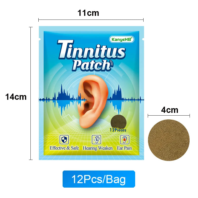 72pcs=6bag Tinnitus Patch Ears Acupoint Stickers Tinnitus Plaster Dizziness nausea Otitis Media Ear Buzzing Sound Ear Pain A1029