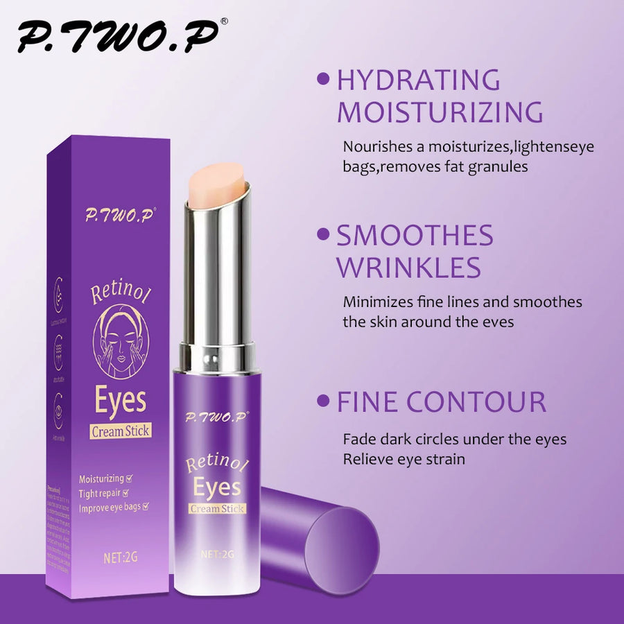 Retinol Eye Cream Stick, Moisturizing,  Fade Fine Lines,  Anti-wrinkle,  Anti Puffiness,  Brightening