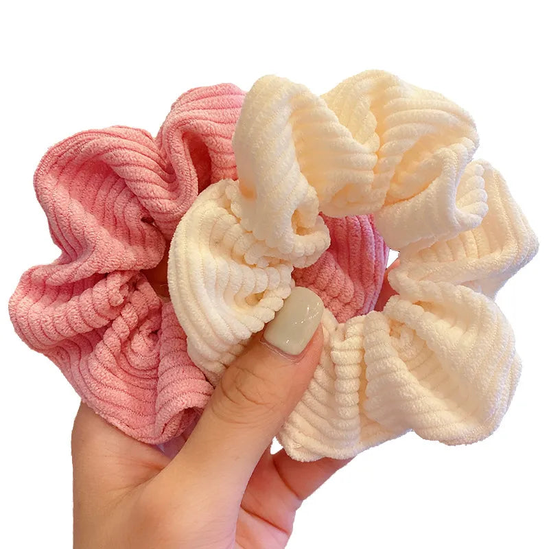 Hair Scrunchies Velvet Solid Color Hair Bands 7Pcs/Set