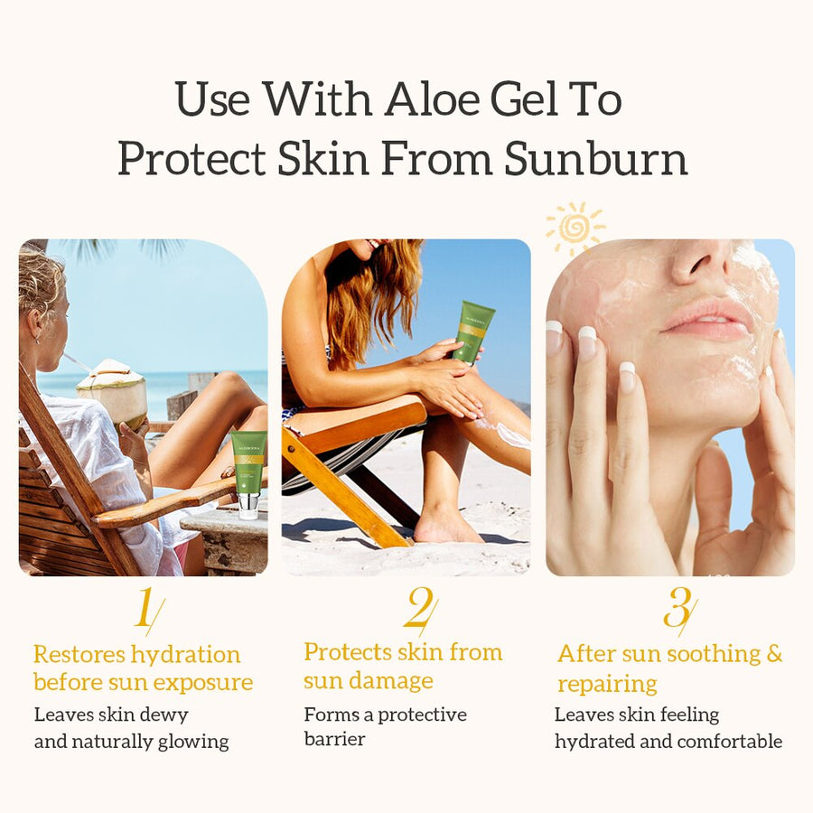 ALODERMA Fresh Aloe Vera Gel UV Protection Sun Block Cream