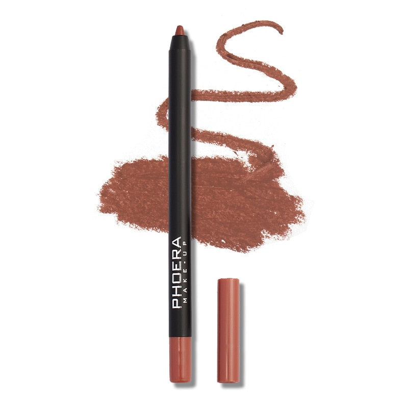 PHOERA Waterproof Matte Lipliner Pencil 12Color