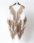 Woman Chiffon Blouse Fashion Women Scarf Shawl Printed Sunscreen  Tops