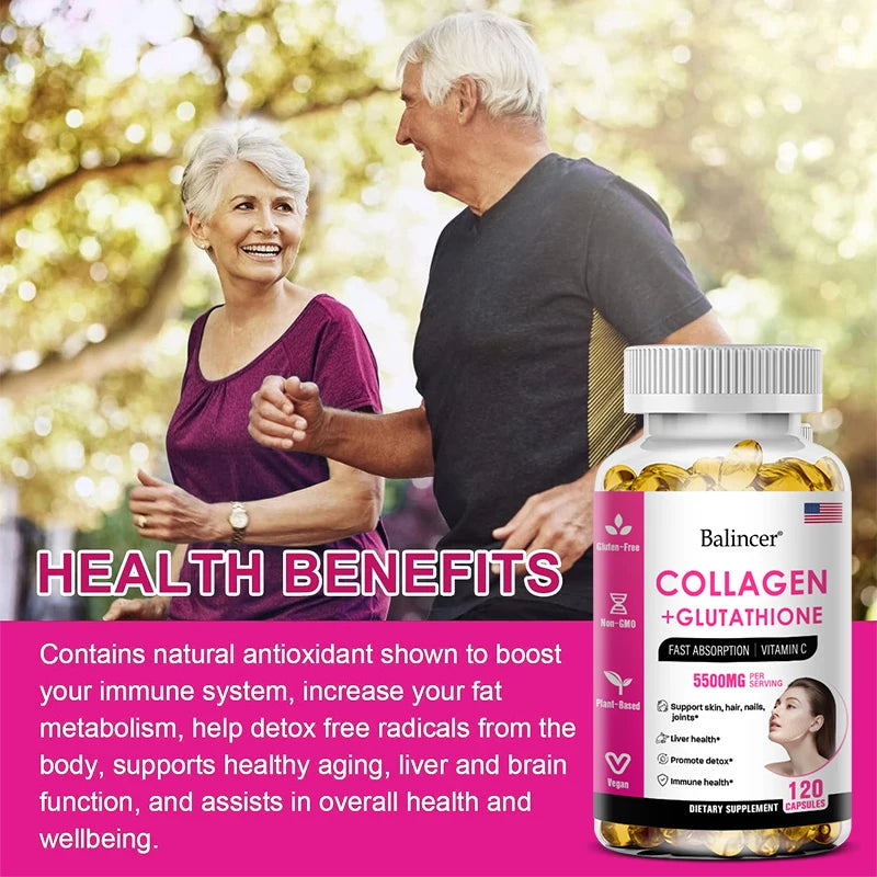 Collagen Vitamin Capsules for Hair, Skin and Nails, Premium Collagen Supplement