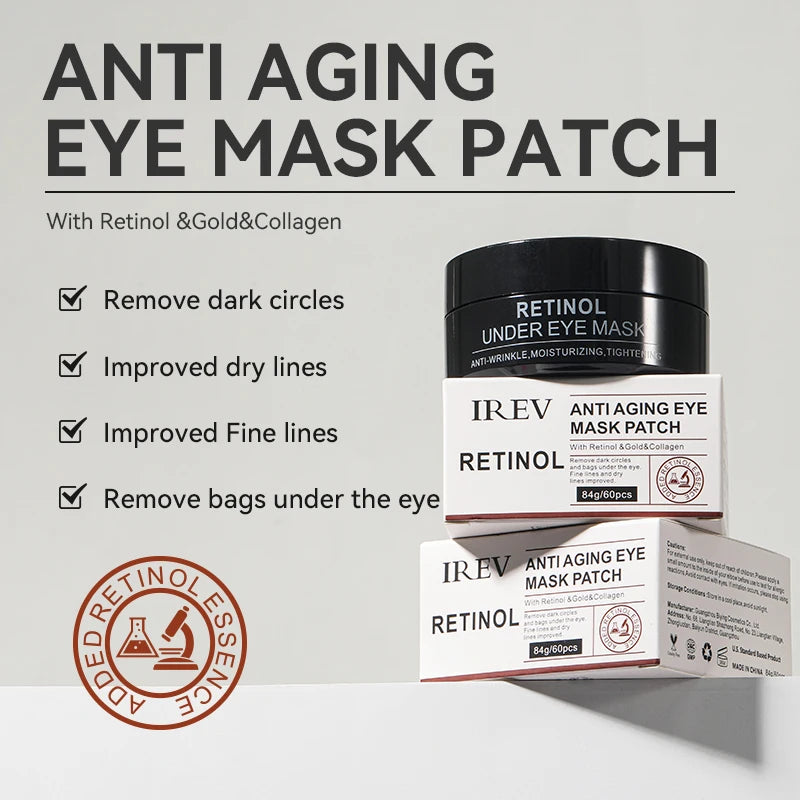 Retinol Under Eye Patches Hyaluron Acid Eye Mask Patch Moisturizing Anti Wrinkle Eyes Mask Korean Skin Care