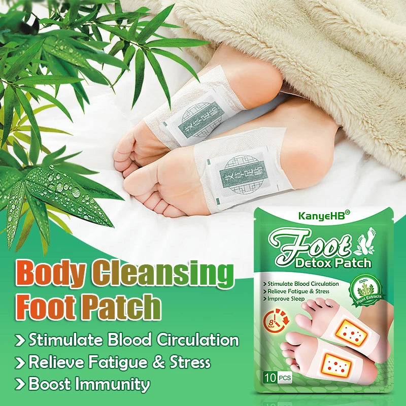 20pcs=2bags Foot Acupoint Detox Patch Relieve Stress Fatigue Foot Detox Pads Foot Health Plaster Feet Pain Relief Stickers A1142