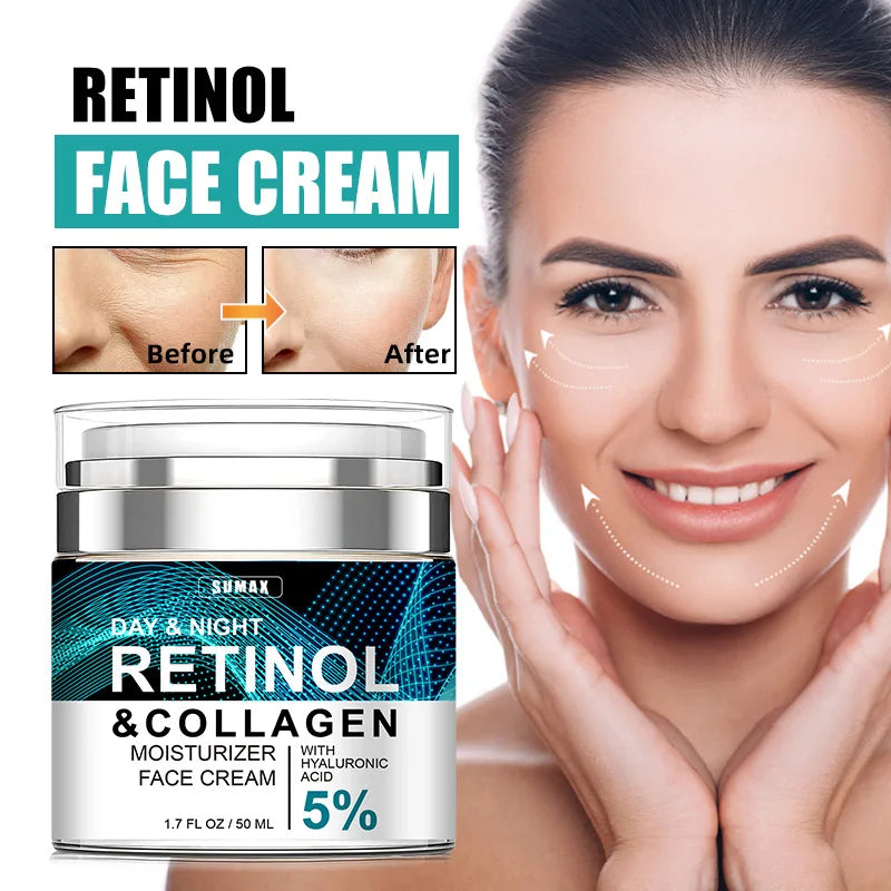 Retinol Collagen Moisturizing  Face Cream with Hyaluronic Acid