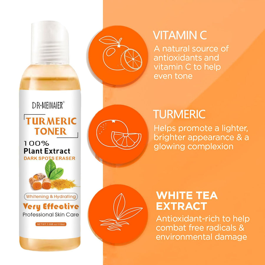 Turmeric Moisturizing Toner 100% plant Extract Dark Spots Eraser Acne Remover