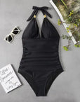 One Piece Swimsuit New Summer Swimwear Push Up Plus Size Bikini Solid Bathing Suits Beachwear Monokini Swimsuit Woman