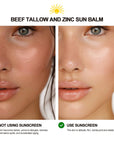 Sunscreen Makeup Beef Tallow and Zinc Sun Balm Sun Protection Moisturizing and Antioxidant Care for Your Skin