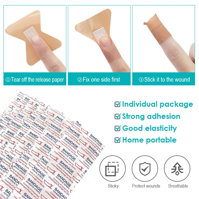 40pcs Waterproof Band Aid Fasten Wound Hemostatic Patch Sterility Bandage BandAid Adhesive Bandage First Aid Kit Supplies A1361