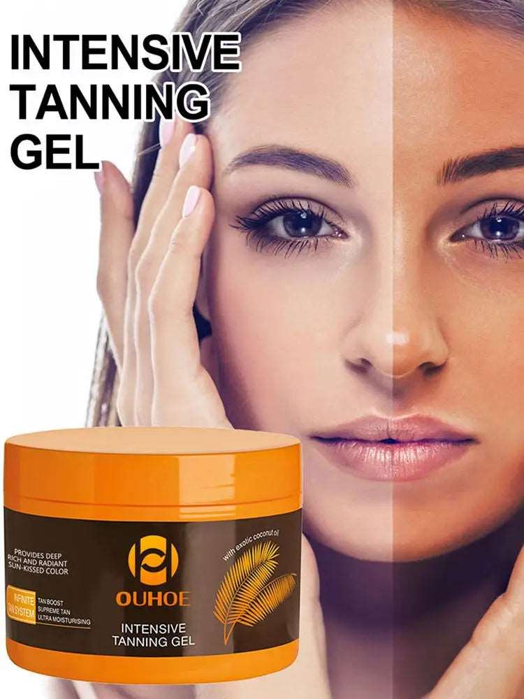 150g Brown Tanning Gel Natural Tanning Accelerator Cream For Outdoor Sun Dark Tanning Body Skin Care R9P1