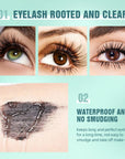 QIBEST 4D Black Mascara Curling  Waterproof Long-Wearing Mascara