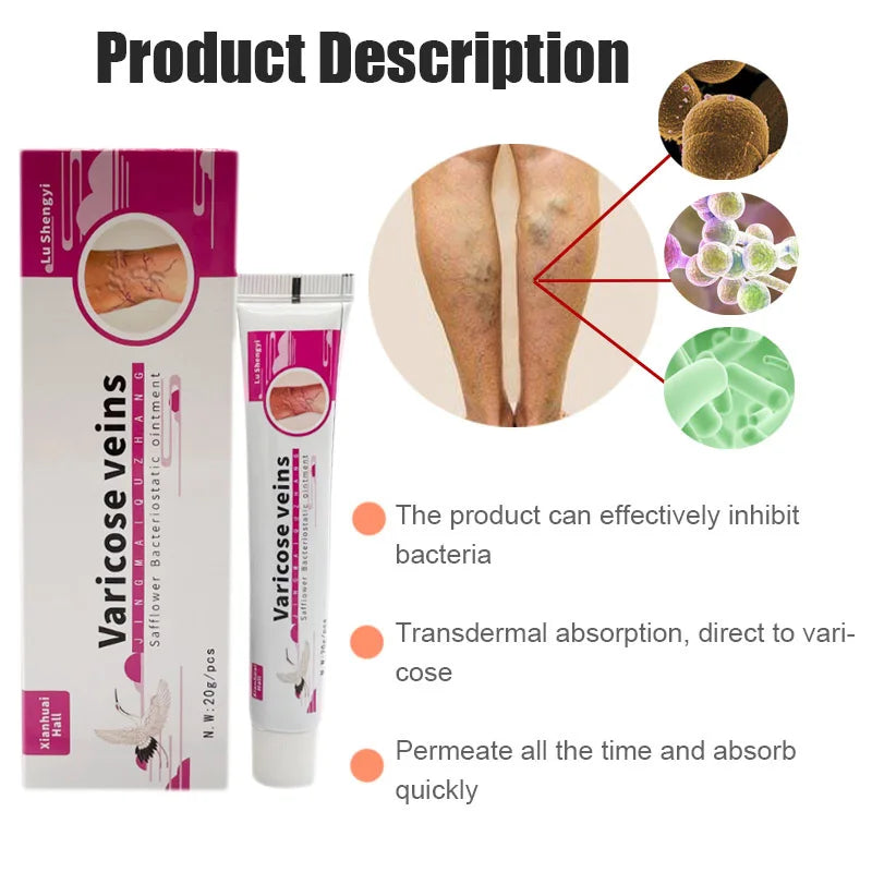 Varicose Vein Treat Cream Varicose Vein Vasculitis Ointment Relieves Spider Leg Vein Pain Phlebitis Medical Plaster Health Care