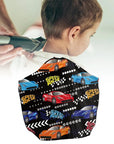 Professional Kids Barber Cape: Cartoon Design, Reusable Waterproof Hair Cutting Cape for Hairdressing, Shampooing, Perms, and Hair Dye