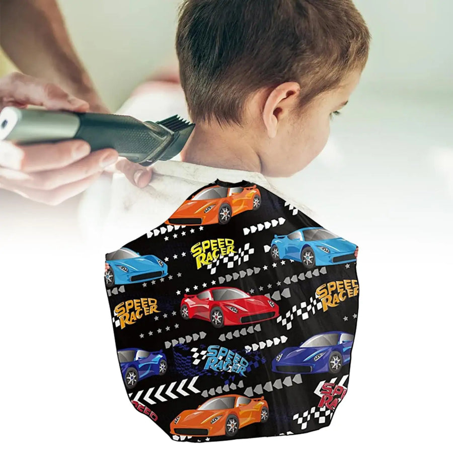 Professional Kids Barber Cape: Cartoon Design, Reusable Waterproof Hair Cutting Cape for Hairdressing, Shampooing, Perms, and Hair Dye