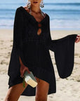 Beach Cover Up Crochet Knitted Tassel Hollow Out Women