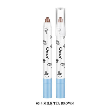 OCHEAL Glitter Eyeshadow Stick Pen Milk Color Tea Brown